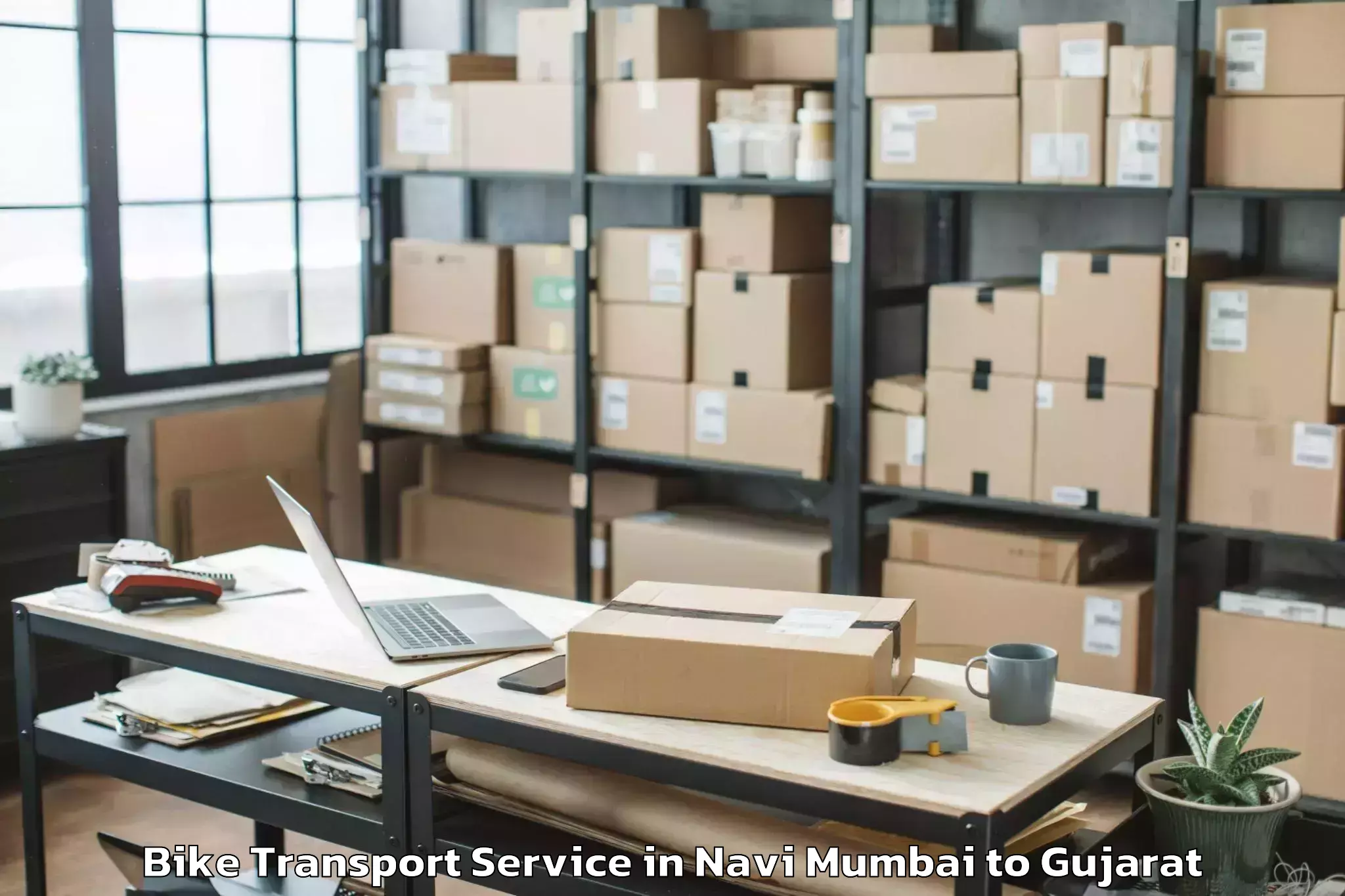 Easy Navi Mumbai to Vanthali Bike Transport Booking